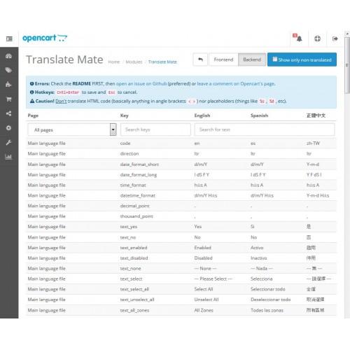 Opencart TranslateDostu Kolay Bir Şekilde Dil Çevirimi